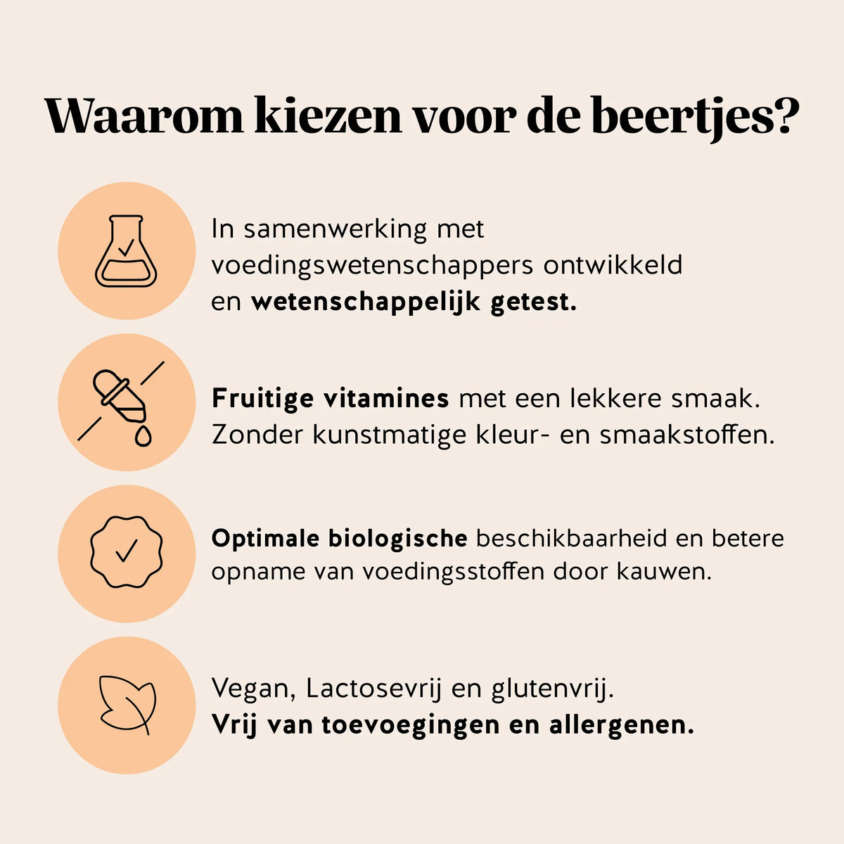 Bears with Benefits Skincredible K-Beauty Complex – Waarom onze gummies: eenvoudige dagelijkse aanvulling op je routine, vegan en zonder toegevoegde suikers, mangosmaak.