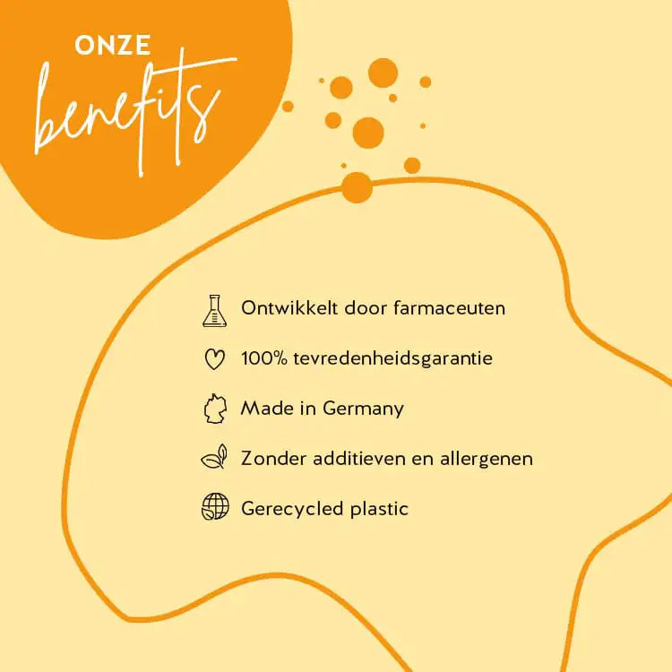 Het Hey Sunshine Sun product van Bears with Benefits is ontwikkeld in samenwerking met apothekers, heeft een hoge biologische beschikbaarheid en is gluten- en lactosevrij. De verpakking is gemaakt van gerecycled PET en er is een 100% tevredenheidsgarantie.