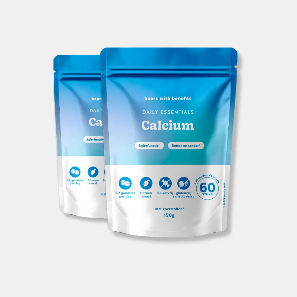2-pack Calcium Essentials gummies – ondersteunt botten, tanden en spierfunctie l Bears with Benefits