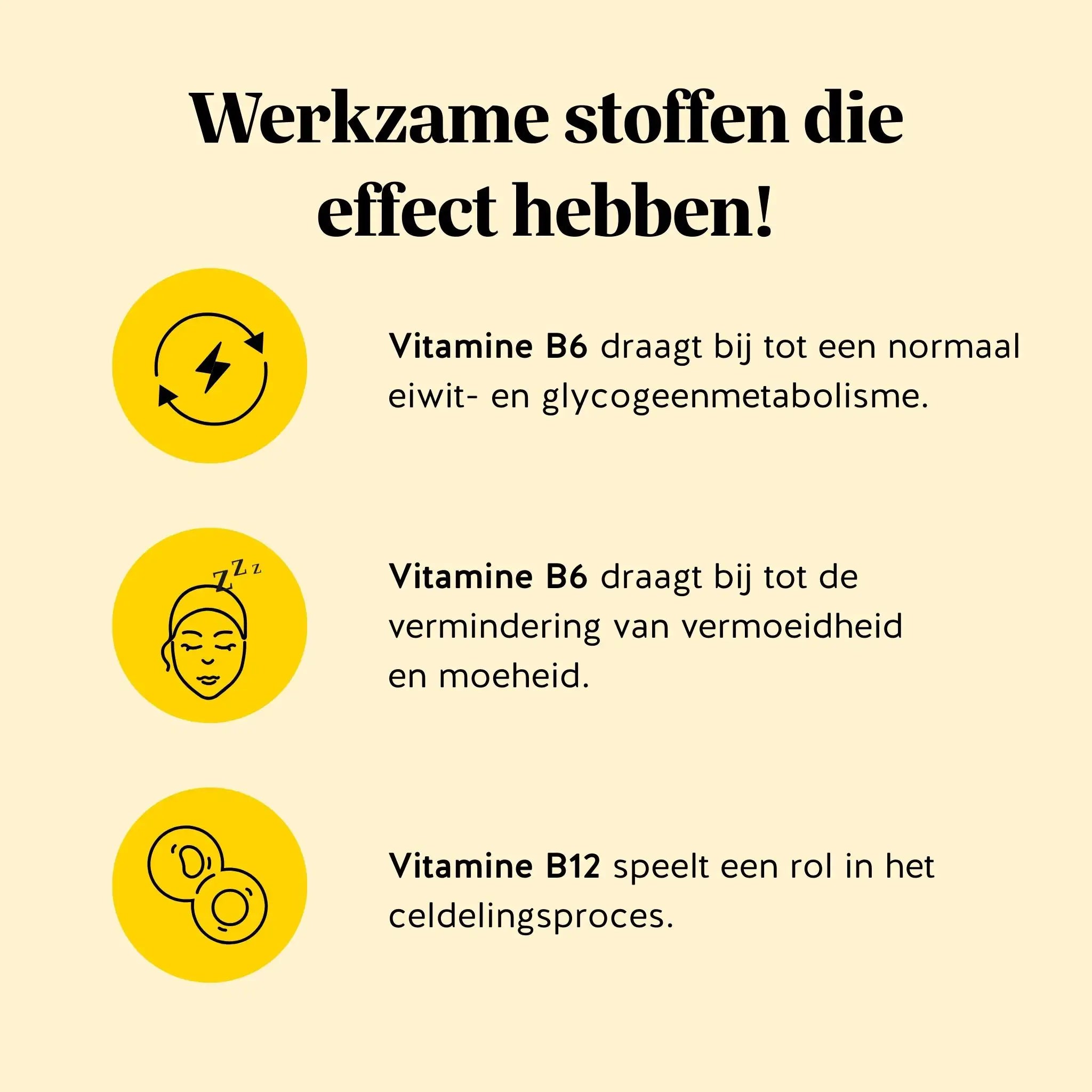 Gezondheidsvoordelen van onze gummies: vitamine B6 voor energie en minder vermoeidheid, vitamine B12 voor celdeling l Bears with Benefits