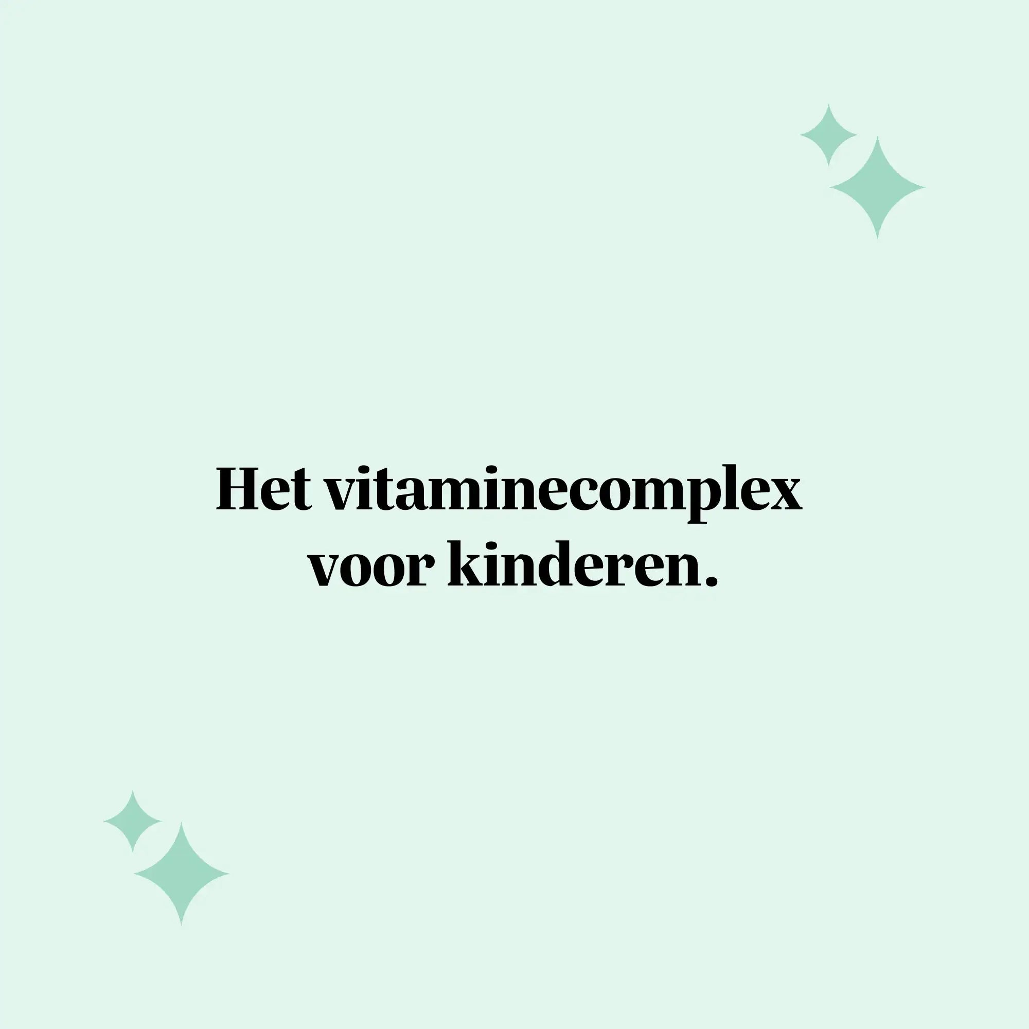 Quote-visual “Het vitaminecomplex voor kinderen.” met de All-in-One KIDS VITAMIN multivitamine gummies van Bears with Benefits.