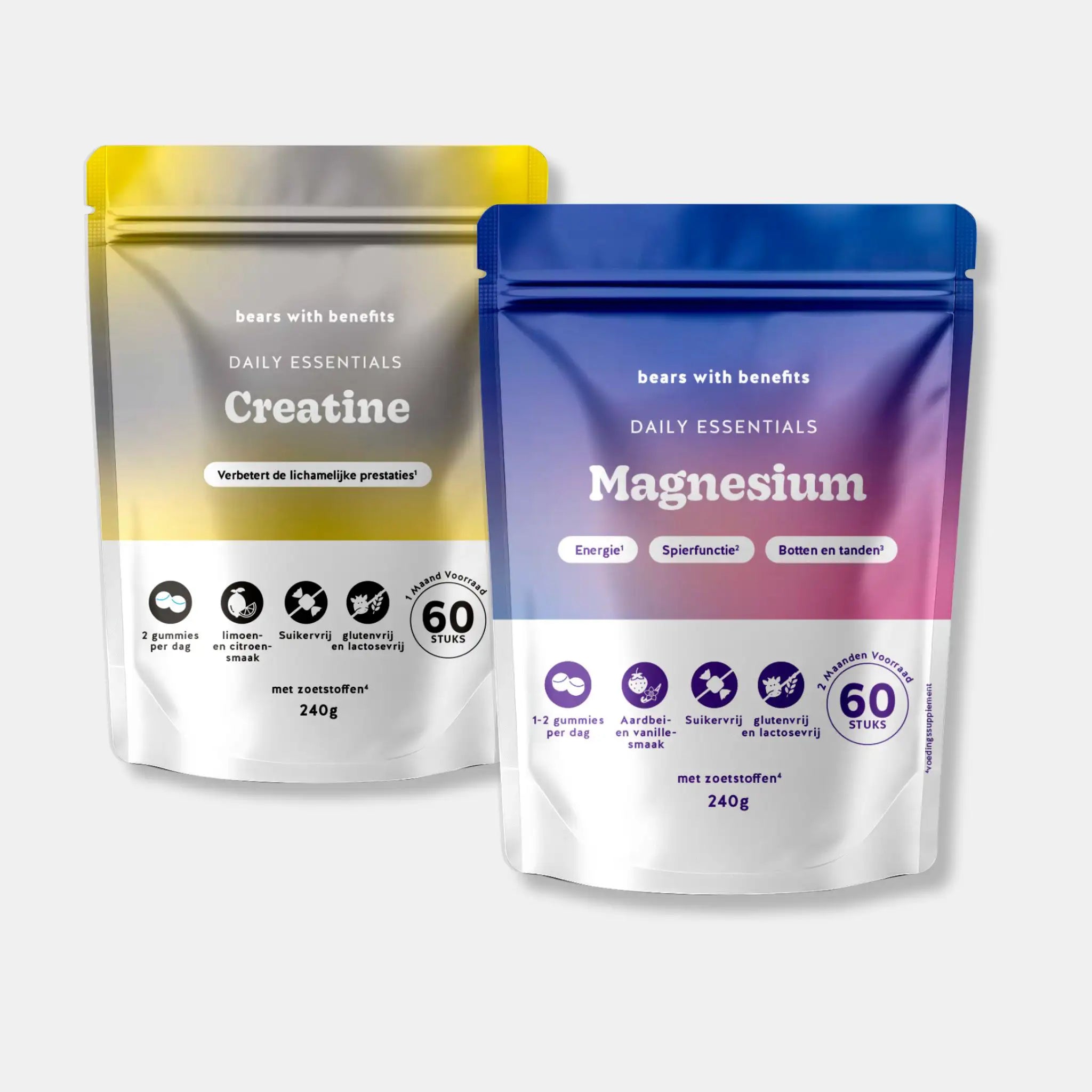 Creatine en Magnesium gummies – energie, spierfunctie en fysieke prestaties l Bears with Benefits