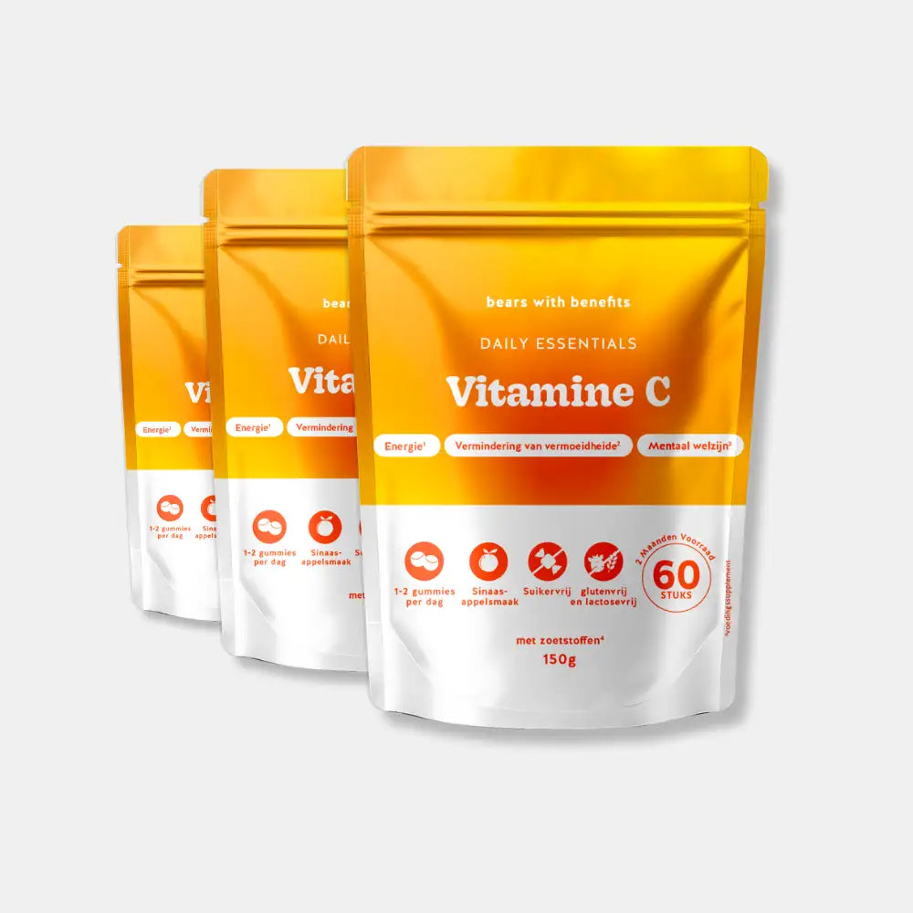 3-pack Vitamine C Essentials gummies – extra voorraad voor weerstand en vitaliteit l Bears with Benefits