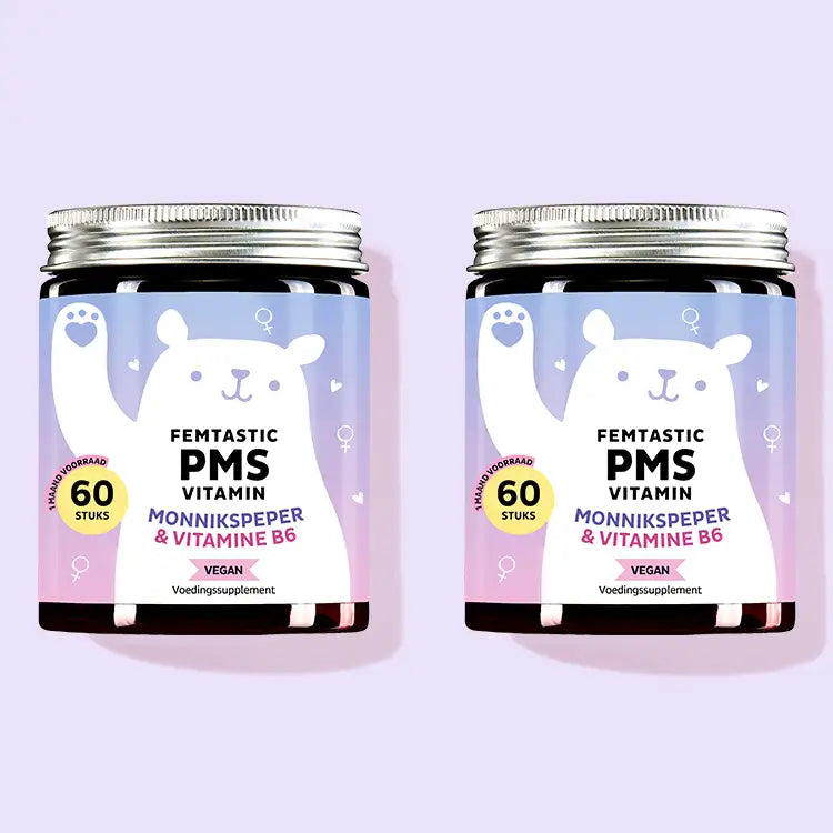 2-maandenkuur Femtastic PMS met monnikspeper en vitamine B6 door Bears with Benefits