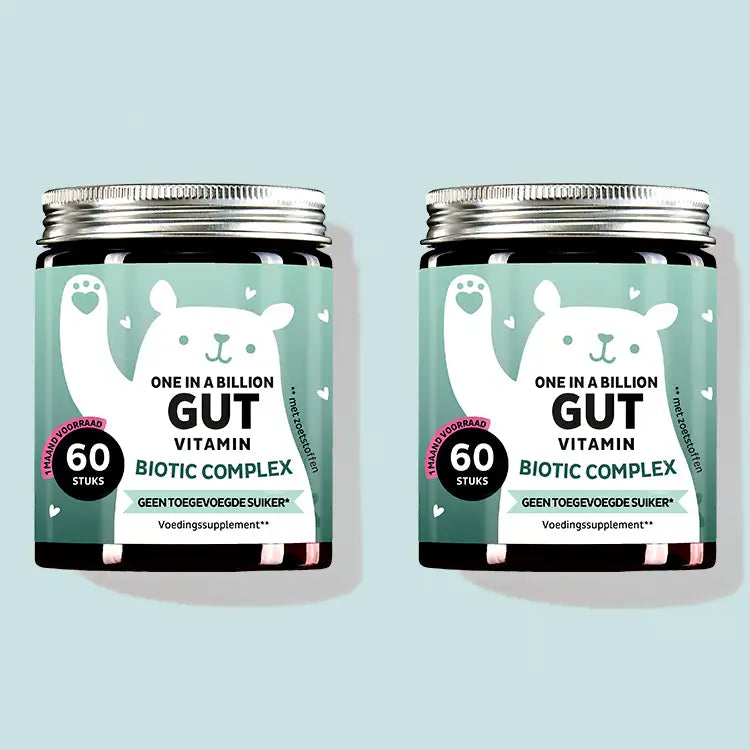2 maanden behandeling van het product One in a Billion Gut van Bears with Benefits.