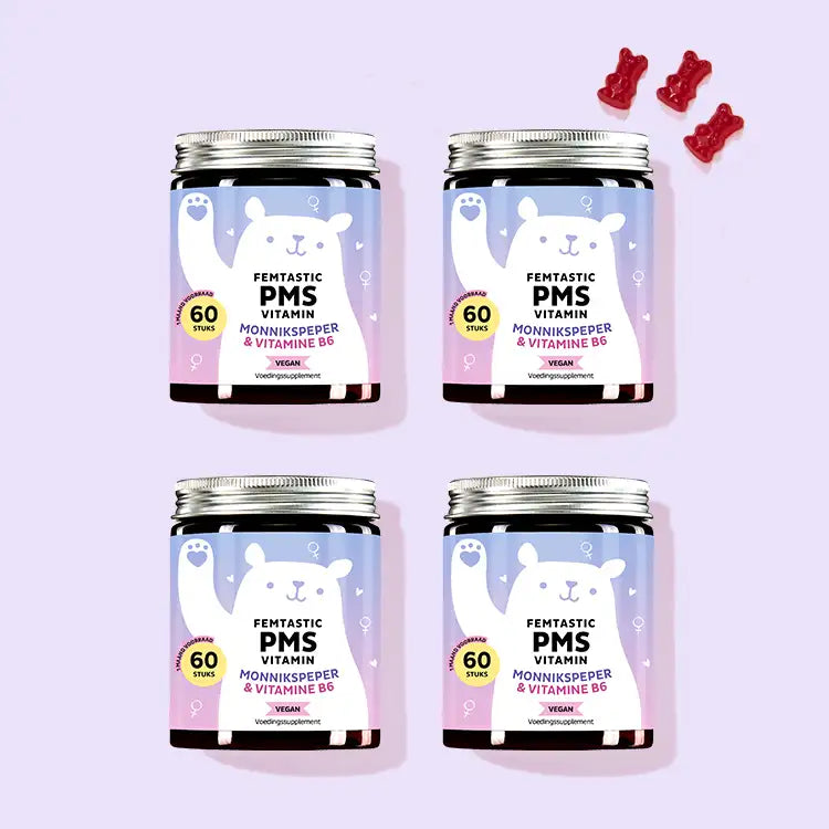 4-maandenkuur Femtastic PMS met monnikspeper en vitamine B6 door Bears with Benefits