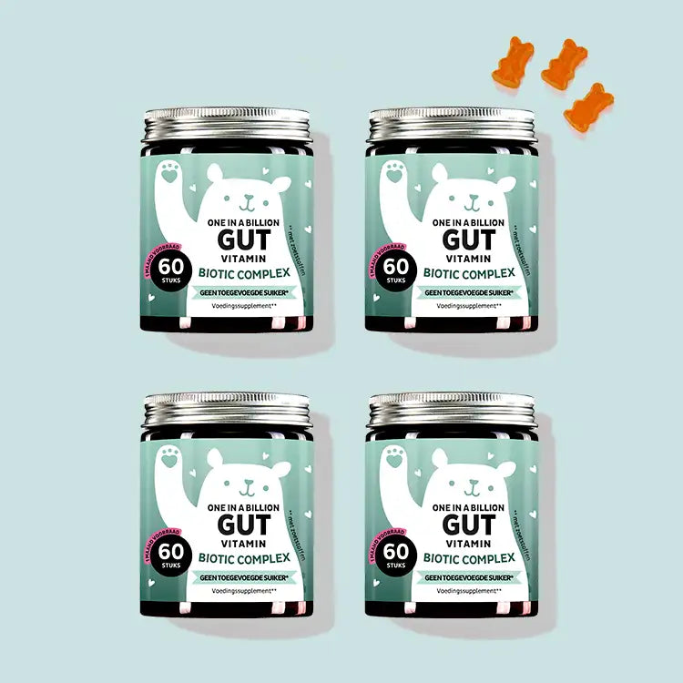 4 maanden behandeling van het product One in a Billion Gut van Bears with Benefits.