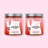 Bears with Benefits You Nailed It Nail & Hair Vitamin Keratine – vegetarische gummies voor haar en nagels, met keratine, heermoesextract, biotine, zink, seleen, koper, vitamine C en E, 180 stuks, 6 maanden voorraad, suikervrij en vegetarisch