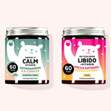 Set van 2 'PPassie & Power - Libido Booster' met Keepin'It Calm met Ashwagandha en Oh Yeah Bear Libido met Maca-extract van Bears with Benefits.
