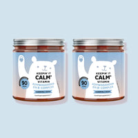 Bears with Benefits Keepin' It Calm Vitamin – ashwagandha gummies voor ontspanning en dagelijkse balans, 85 mg ashwagandha-extract per gummy, 2 x 90 stuks, suikervrij en vegan