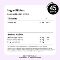 Bears with Benefits Femtastic PMS Vitamin – gummies met monnikspeper en vitamine B6 voor vrouwelijke balans en hormonale activiteit, vitamine B6 1,4 mg, monnikspeper extract 30 mg, citroenmelisse extract 51 mg en dong quai extract 30 mg, 45 stuks, dagelijkse dosis 1 stuk, zonder toegevoegde suiker