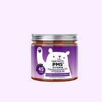 Bears with Benefits Femtastic PMS Vitamin – gummies met monnikspeper en vitamine B6 voor vrouwelijke balans en hormonale activiteit, vitamine B6 1,4 mg, monnikspeper extract 30 mg, citroenmelisse extract 51 mg en dong quai extract 30 mg, 45 stuks, zonder toegevoegde suiker