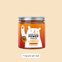 Bears with Benefits Queen of Iron Power Complex – gummies met ijzer en vitamine B12, 7 mg ijzer per stuk, 90 stuks, 3 maanden voorraad, suikervrij en vegan voedingssupplement
