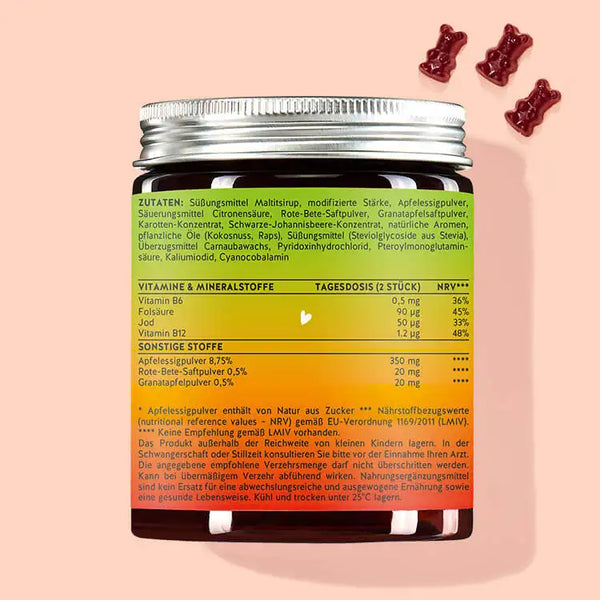 Achterkant van het product Trust Your Gut Vitamins with Apple Cider Vinegar van Bears with Benefits voor darmwelzijn.