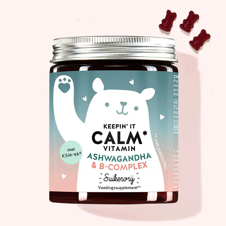 Deze foto toont een blikje van het product Keepin It Calm met Ashwaganda van Bears with Benefits.