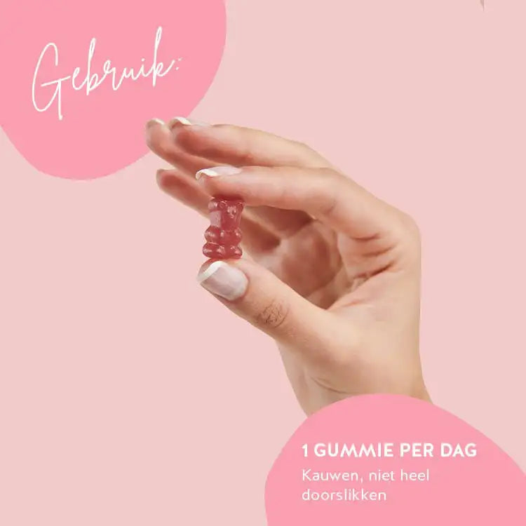 Dit is de aanbevolen consumptie van Ah-mazing Hair Vitamins van Bears with Benefits.