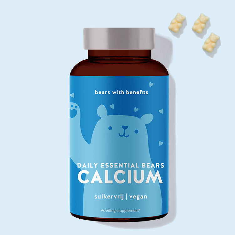Deze foto toont een verpakking Daily Essentials Bears Calcium van Bears with Benefits.