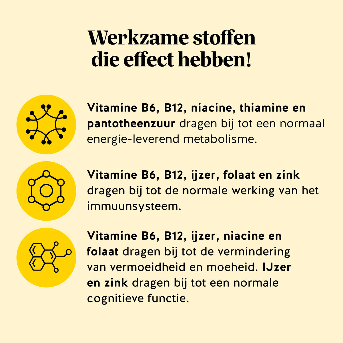 Bears with Benefits DAILY ROUTINE GREENS VITAMIN – voedingswaarden per dagdosering (1 gummy): vitamine C 12 mg, B12 25 μg, foliumzuur 200 μg, ijzer 2,1 mg, zink 1,5 mg en 8 plantenextracten van elk 15 mg