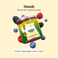 Bears with Benefits DAILY ROUTINE GREENS VITAMIN – natuurlijke bosbes- en frambozensmaak, vegan gummies zonder toegevoegde suikers met 8 plantenextracten, vitaminen en mineralen, 90 gummies
