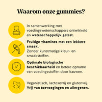 Bears with Benefits DAILY ROUTINE GREENS VITAMIN – vitamine B6 en B12 dragen bij aan een normale energiestofwisseling, ijzer en zink aan een normale cognitieve functie; vegan gummies zonder toegevoegde suikers met bosbes- en frambozensmaak