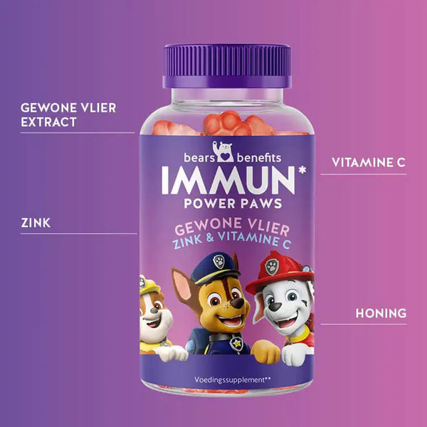 Dit is het effect van de Immune Power Paws met Zink en Vitamine C van Bears with Benefits.