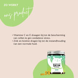 Zo werken de All clear my dear Skin beren met hennepzaadolie en zink: Vitamine C en E draagen bij tot de bescherming von cellen te gen oxidatieve stress, Zink en biotine dragen bij tot de instandhouding von een normale huid.