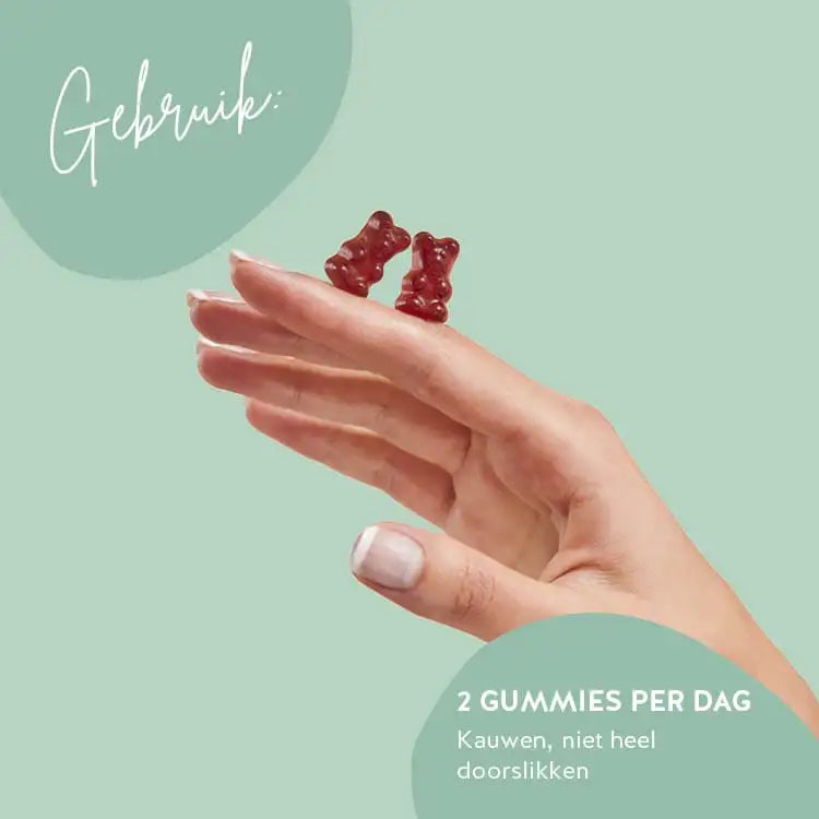 Dit is de aanbevolen consumptie van Hey Flawless Youth Vitamins van Bears with Benefits.