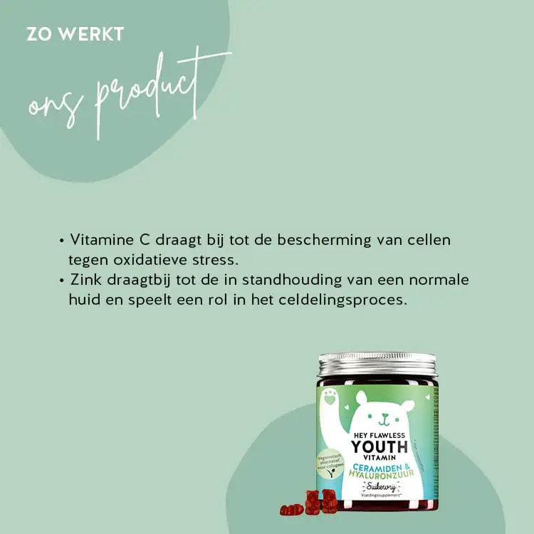 Dit is het effect van Flawless Youth Vitamins van Bears with Benefits met ceramiden en hyaluronzuur.
