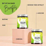 Deze ingrediënten en voedingsstoffen zitten in de Burn Baby Burn Shape Vitaminen van Bears with Benefits: biotine, zink, chroom, L-leucine en groene thee blad extract.