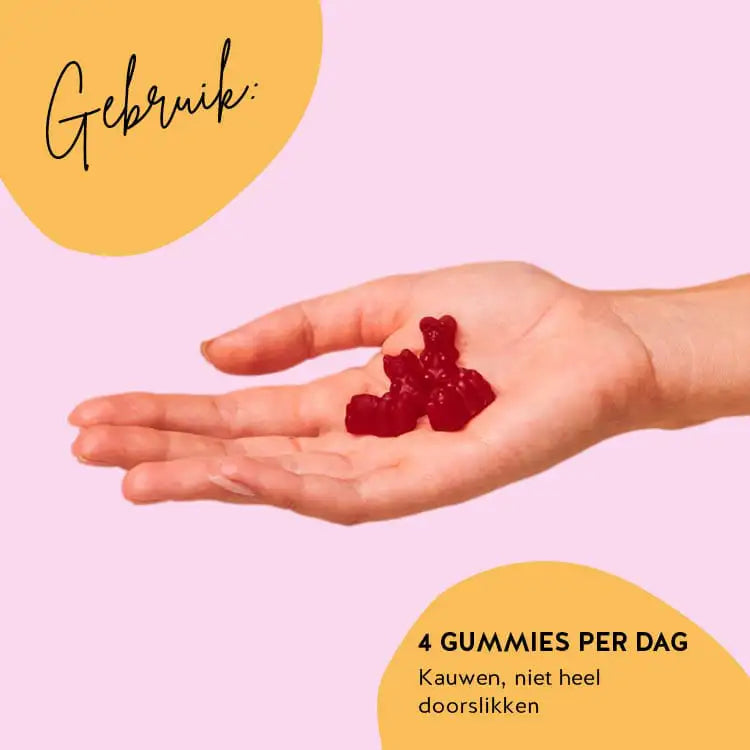 Dit is de aanbevolen consumptie van Mama Bear Post-Natal Vitamins van Bears with Benefits.