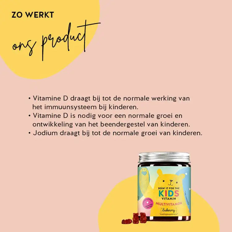 Dit is het effect van de Doin' It For The Kids Vitaminen van Bears with Benefits met Multivitamine Complex.