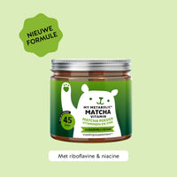 Bears with Benefits My Metabolic Matcha – vegan gummies met B-vitamines, zink en 80 mg matchapoeder voor een normaal energieleverend metabolisme, 45 beertjes smaak vanille-matcha.