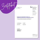 Dit is het certificaat van de It's Beary Cold Vitamins van Bears with Benefits