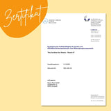 Dit is het certificaat van de Hey Sunshine Sun Vitamins van Bears with Benefits