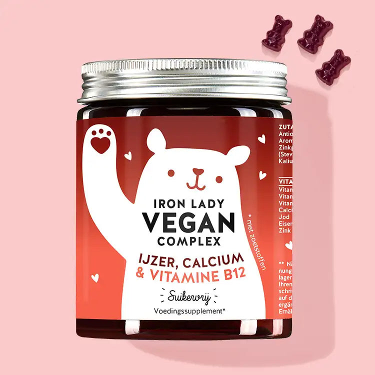  Deze foto toont een blikje van het product Iron Lady Vegan with Iron van Bears with Benefits.
