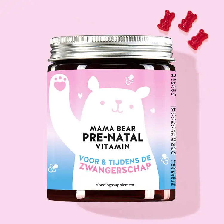 Zwangerschapsvitaminen - Mama Bear Prenatale Vitamine met Omega 3 vetzuren EPA en DHA van Bears met voordelen voor vruchtbaarheid en zwangerschap.