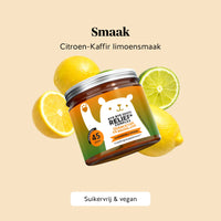 Verfrissende citroen-kaffir limoensmaak van de Bye Bye Sniff! Relief* Complex gummies van Bears with Benefits, makkelijk en lekker in te nemen. Potje met 45 stuks.