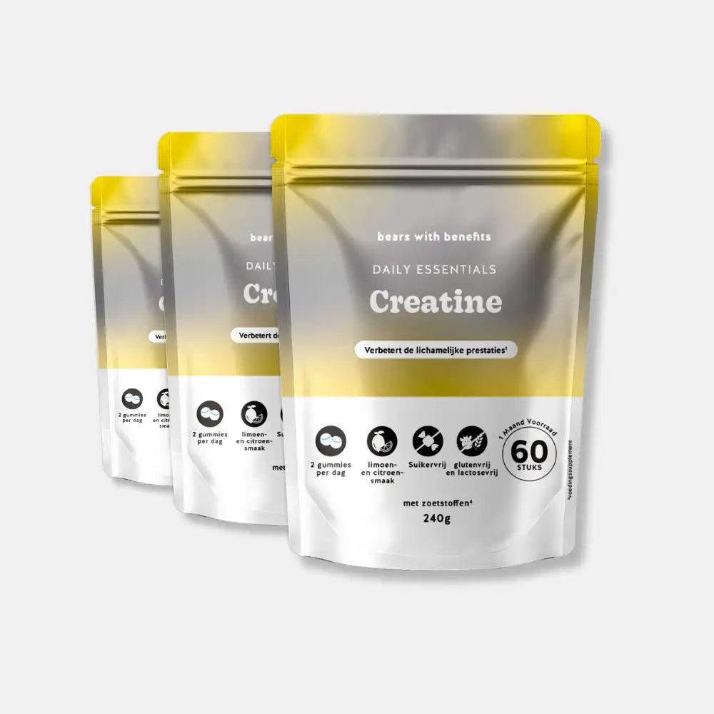 3-pack Creatine Essentials gummies – langdurige ondersteuning voor prestaties en kracht l Bears with Benefits
