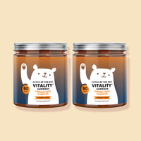 Bears with Benefits Catch of the Day Vitality Support – duo met 2 potten vegan gummies met Omega 3 DHA uit algenolie, DHA 50 mg, vitamine C 20 mg en vitamine E 1,8 mg, 90 stuks per pot, 180 stuks totaal, suikervrij en vegan