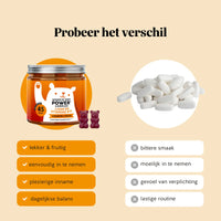 Bears with Benefits Queen of Iron Power Complex – gummies met ijzer en vitamine B12 versus tabletten, 45 stuks, lekker en fruitig, eenvoudig in te nemen, plezierige inname en dagelijkse balans