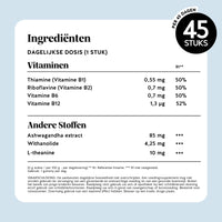 Bears with Benefits Keepin' It Calm Vitamin – ashwagandha gummies voor ontspanning en dagelijkse balans, met ashwagandha-extract 85 mg, withanolide 4,25 mg en L-theanine 10 mg per gummy, 45 stuks, suikervrij en vegan