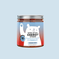 Bears with Benefits Wake-Up Call Energy* Vitamin – suikervrije vegan energie gummies voor dagelijkse energie en focus, guarana extract 30 mg, cafeïne 3 mg, vitamine B6 2,8 mg, vitamine B12 2,5 µg en biotine 50 µg, 90 stuks, 3 maanden voorraad