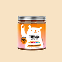 Bears with Benefits One Bear a Day Immune* Vitamin – suikervrije vegetarische vitamine gummies voor dagelijkse immuunsysteem ondersteuning, vitamine C 20 mg, vitamine D 5 µg, vitamine B6 0,70 mg, vitamine B12 1,3 µg en propolis extract 10 mg, 90 stuks, 3 maanden voorraad en nu met propolis extract