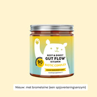 Bears with Benefits Rest & Digest Gut Flow Vitamin – gummies met biotic complex, Bacillus coagulans, inuline en bromelaïne, 90 stuks, 3 maanden voorraad, zonder toegevoegde suiker