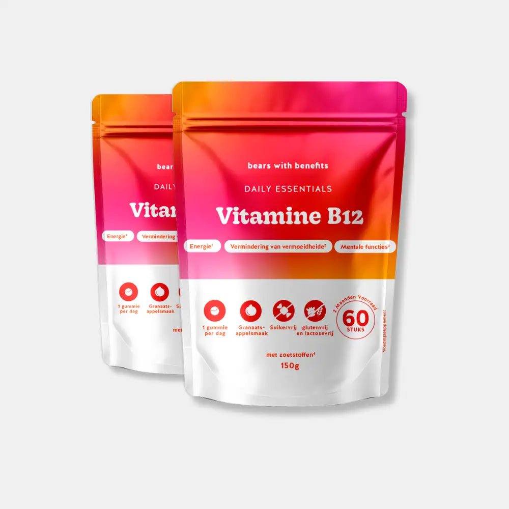 2-pack Vitamine B12 Essentials gummies – energie, mentale functies en vermoeidheid l Bears with Benefits