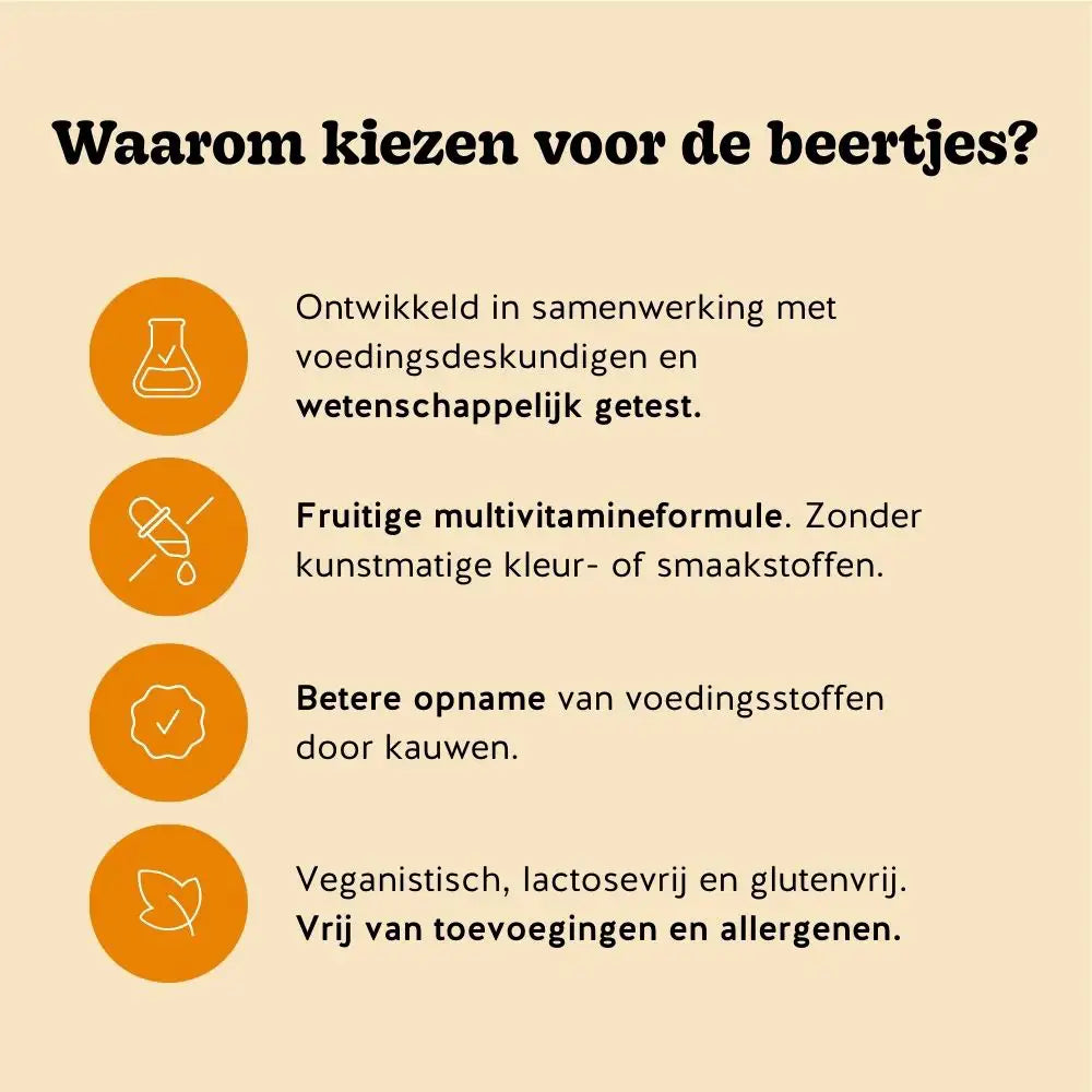 Waarom kiezen voor Immune Vitamin gummies - betere opname, fruitige formule, suikervrij en allergenen-vrij l Bears with Benefits