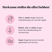 Bears with Benefits You Nailed It Nail & Hair Vitamin Keratine – gummies voor haar en nagels, met zink, seleen, biotine en koper; zink en seleen dragen bij tot de instandhouding van normale nagels, biotine, zink en seleen dragen bij tot de instandhouding van normaal haar en koper draagt bij tot een normale pigmentatie van het haar