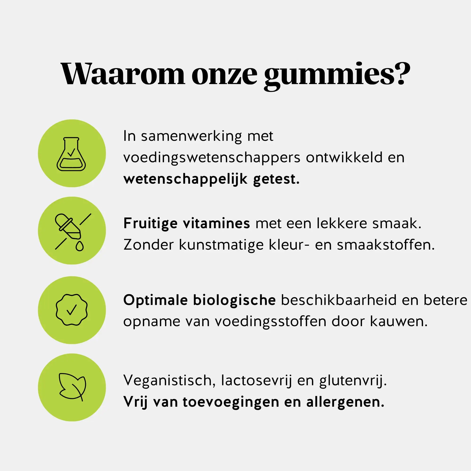 Waarom onze Zink gummies - ontwikkeld met voedingswetenschappers en wetenschappelijk getest, fruitige vitamines zonder kunstmatige stoffen, optimale opname door kauwen, veganistisch, lactosevrij en glutenvrij l Bears with Benefits