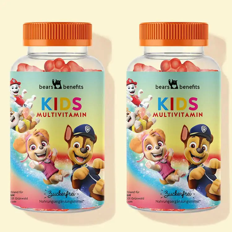 De Paw Patrol Vitaminen met Multivitaminencomplex voor kinderen van Bears with Benefits in een kuur van 2 maanden.