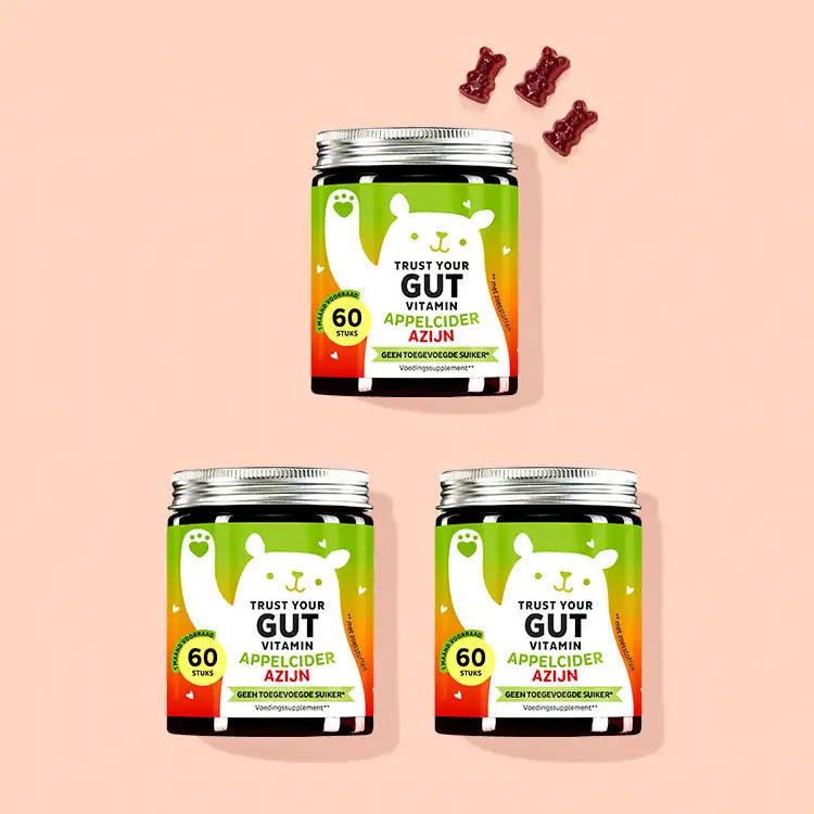 De Trust your Gut vitamines met appelciderazijn van Bears with Benefits als 3 maanden kuur.